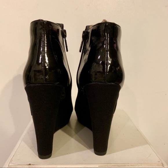 Michael Antonio black wedge ankle boots - Picture 2 of 4